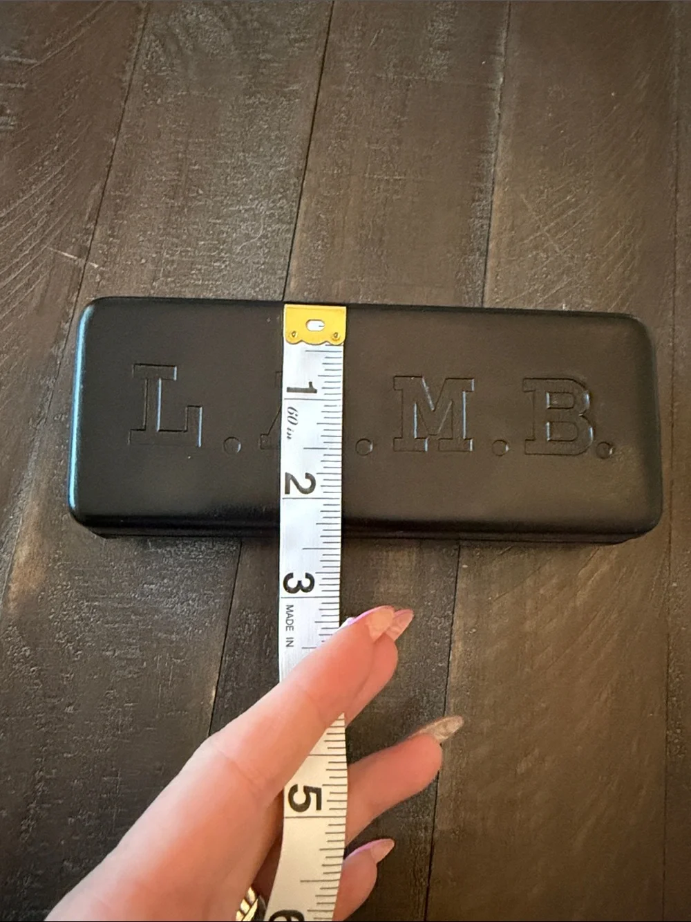 L.A.M.B. Black Embossed Eyewear Case